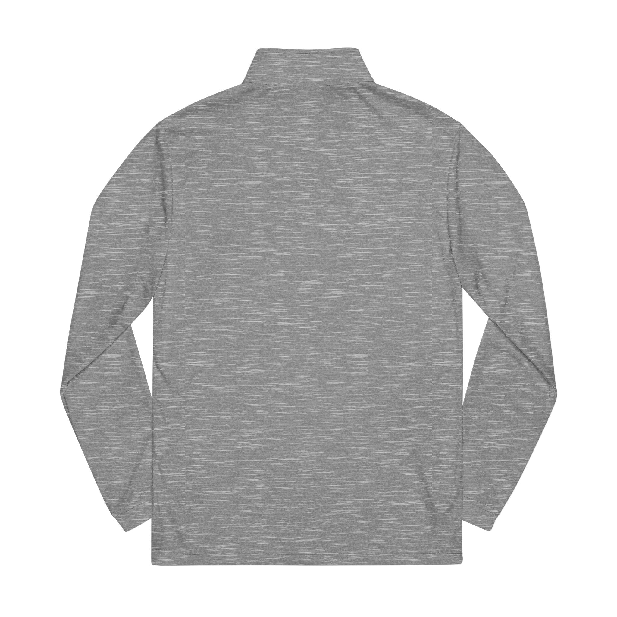 Embroidered Quarter-Zip Pullover — White adidas® Athletic Pullover with Red Floral Heart Patch