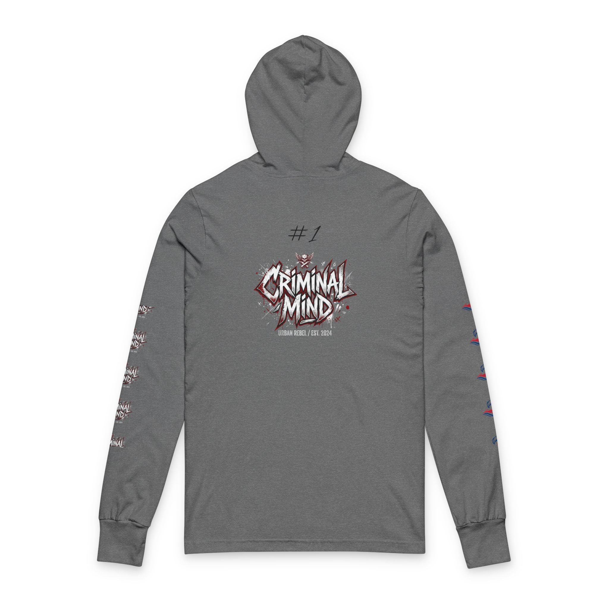 Criminal Mind Graphic Hooded Long-Sleeve Tee