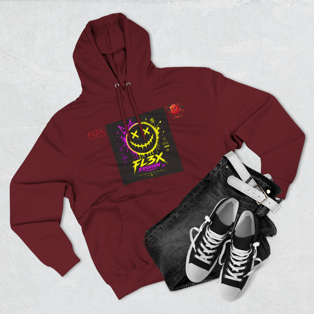 Smiley Neon Graphic Hoodie — FL3X Fashion Streetwear