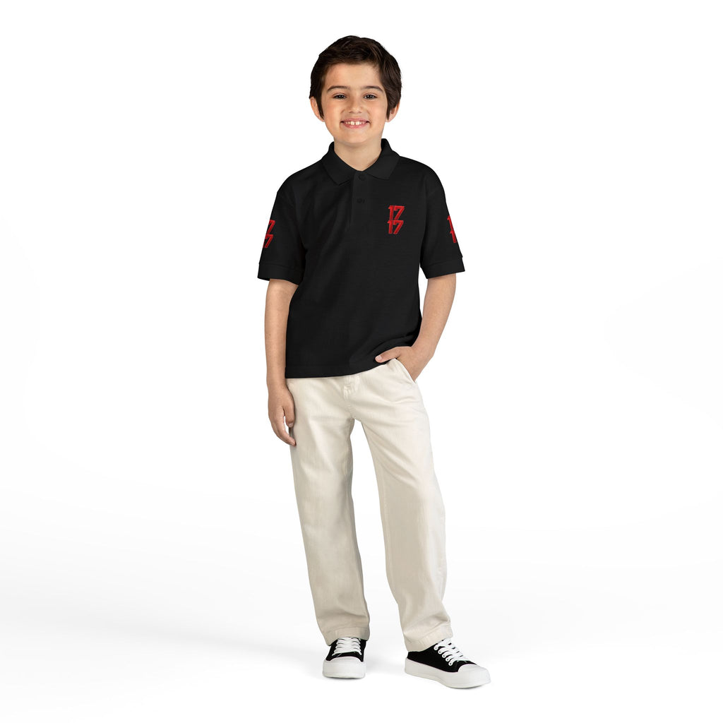 Youth Polo — Red 17 Graphic School Spirit Polo