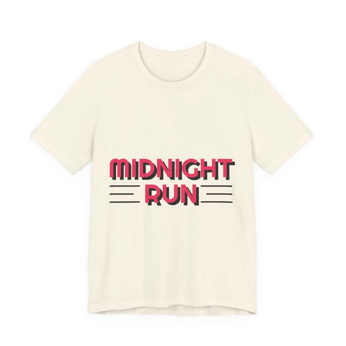 Midnight Run Graphic Tee — Retro Neon Typography T-Shirt
