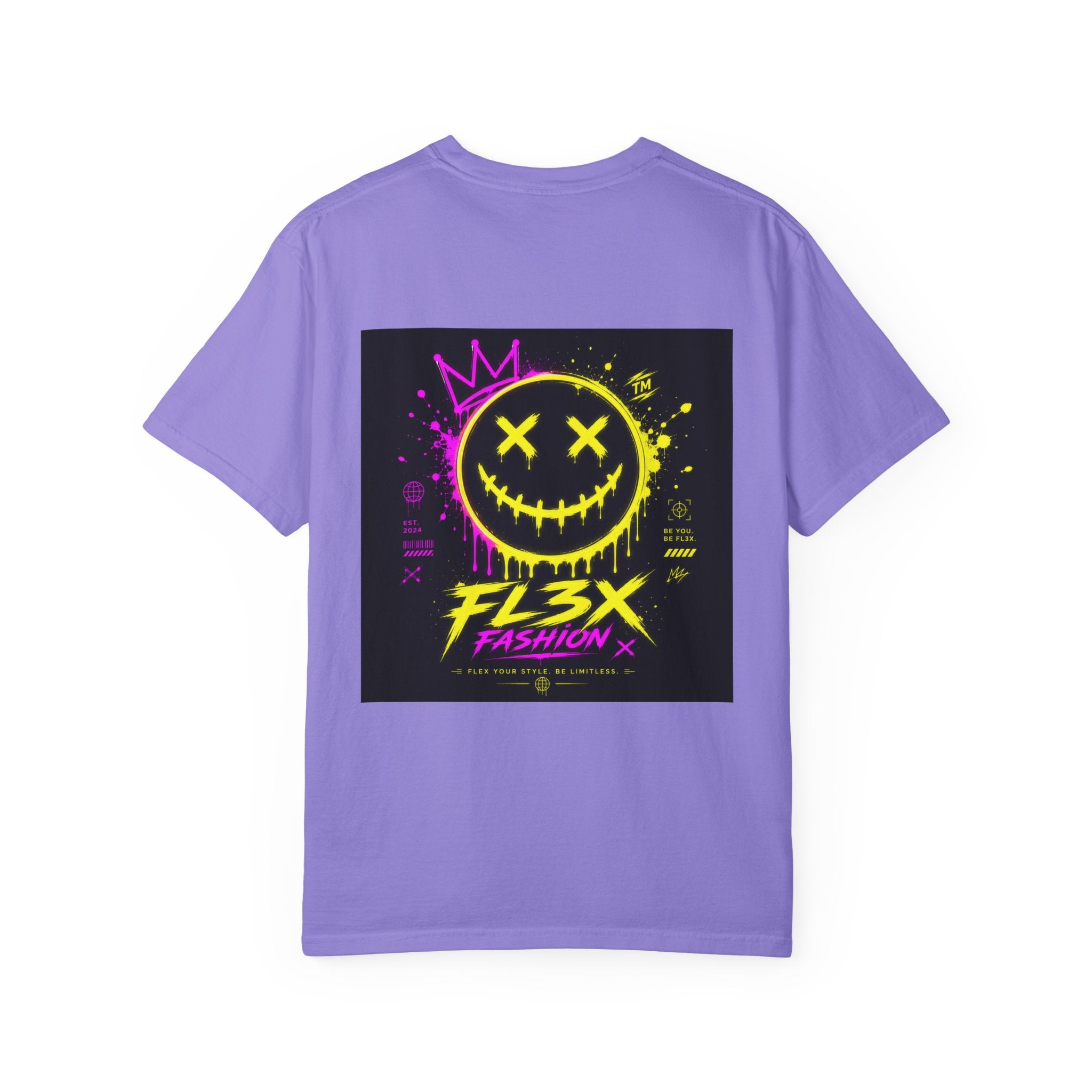 Graphic Tee — Neon Graffiti Smiley "FL3X Fashion"