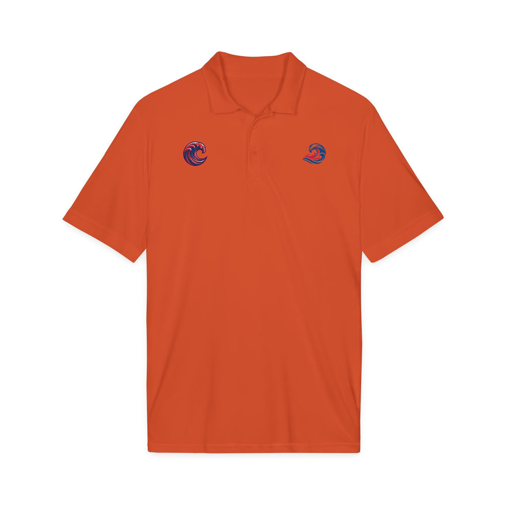 Embroidered Wave Logo Polo Shirt — Breathable Performance Golf & Work Polo
