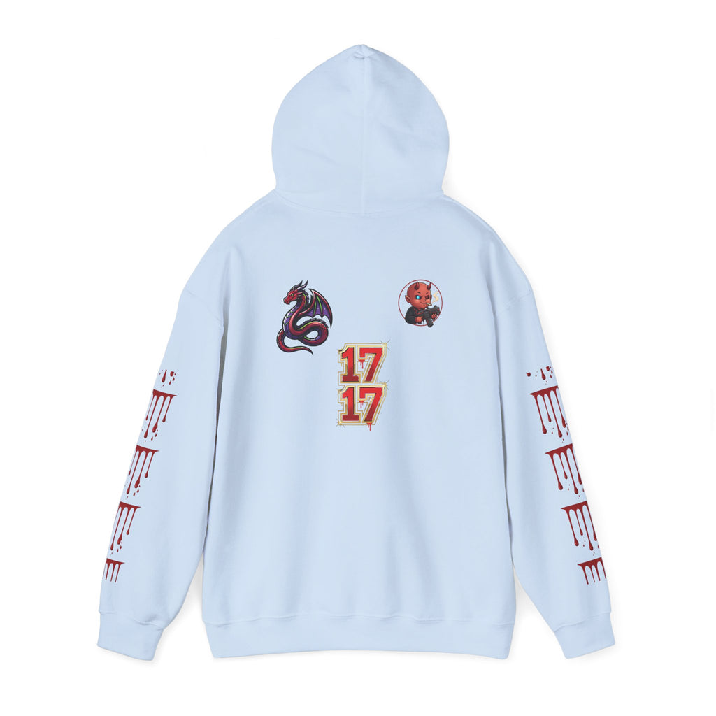 Hoodie — Gothic 1717 Dripping Symbols Pullover