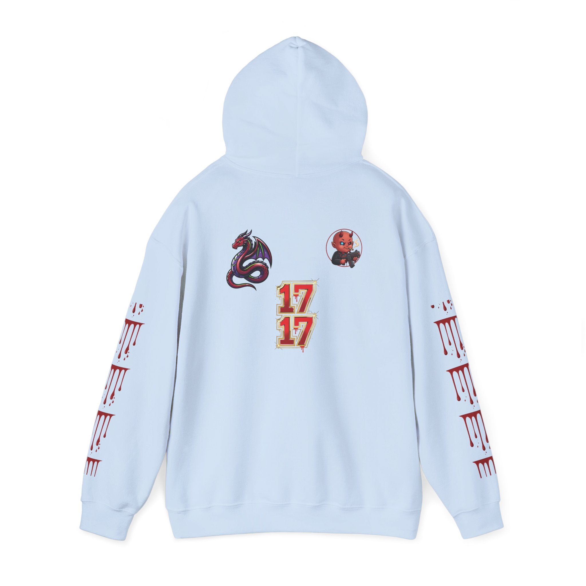 Hoodie — Gothic 1717 Dripping Symbols Pullover