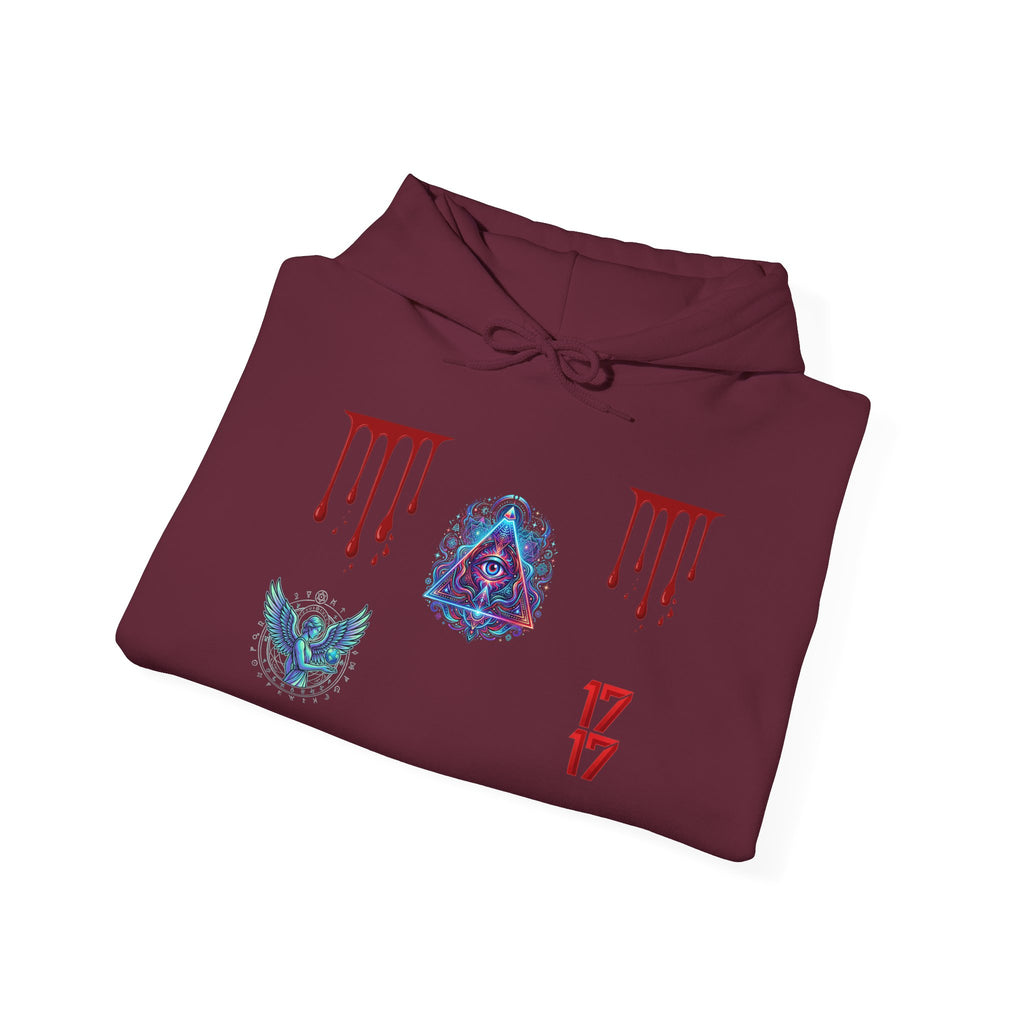 Hoodie — Gothic 1717 Dripping Symbols Pullover