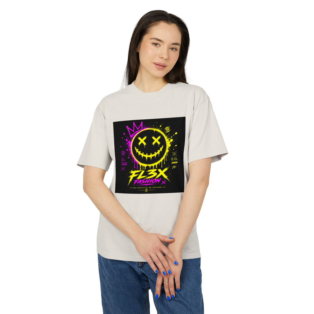 Smiley Streetwear Tee — Neon Crown F13x Fashion Graphic