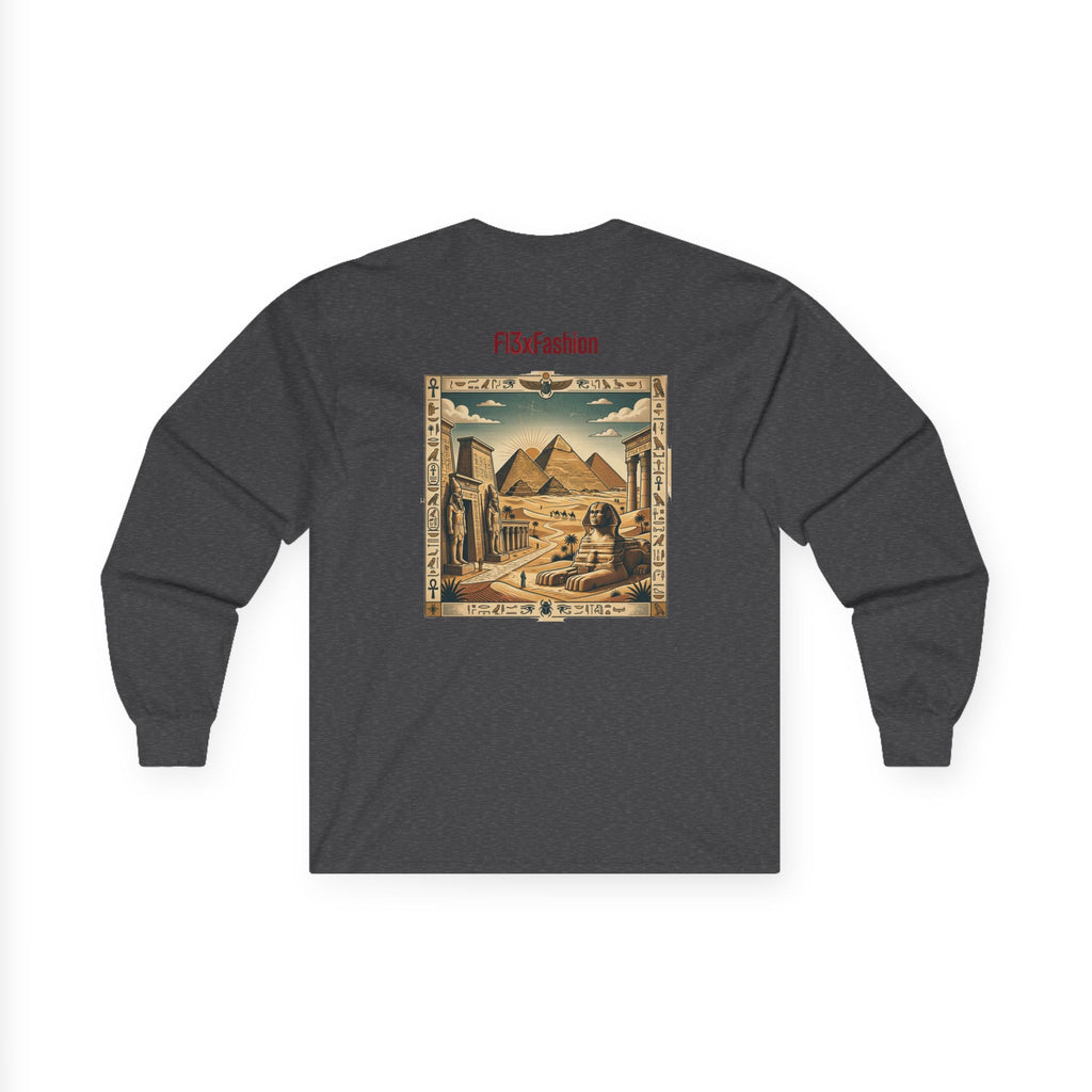 Egyptian Pyramids Vintage Graphic Long Sleeve Tee