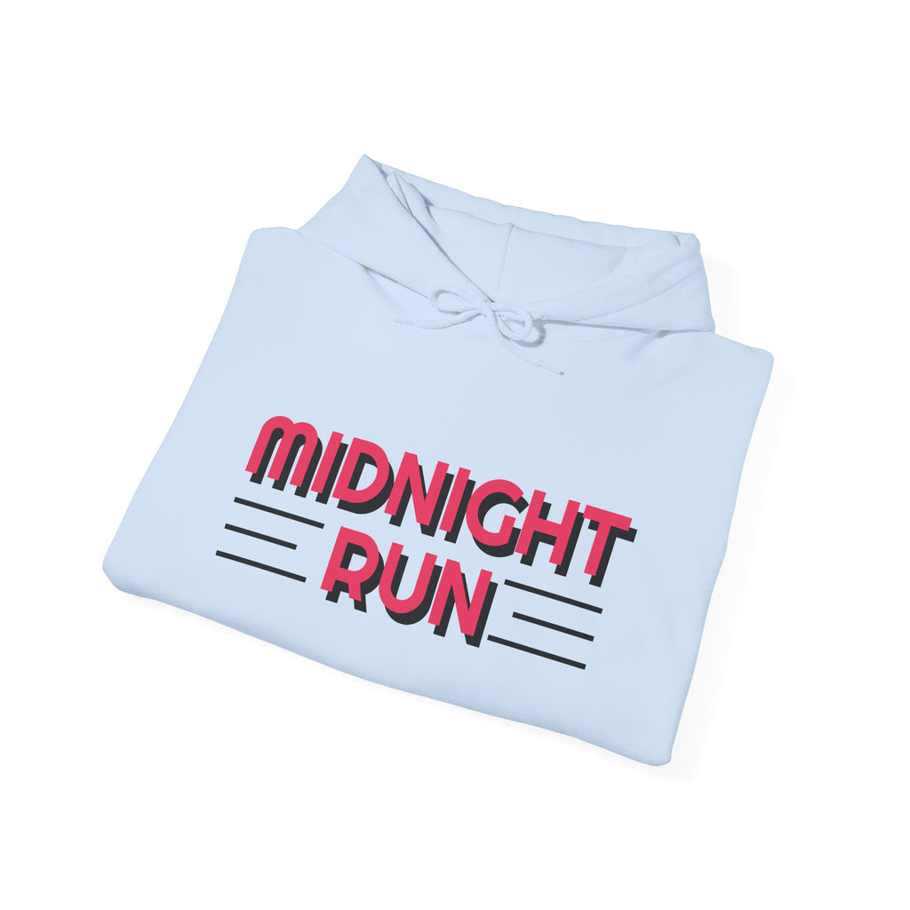 Midnight Run Hoodie — Graphic Streetwear Pullover with Sleeve Prints
