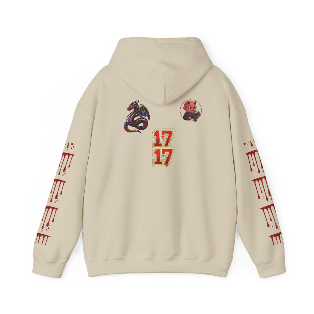 Hoodie — Gothic 1717 Dripping Symbols Pullover