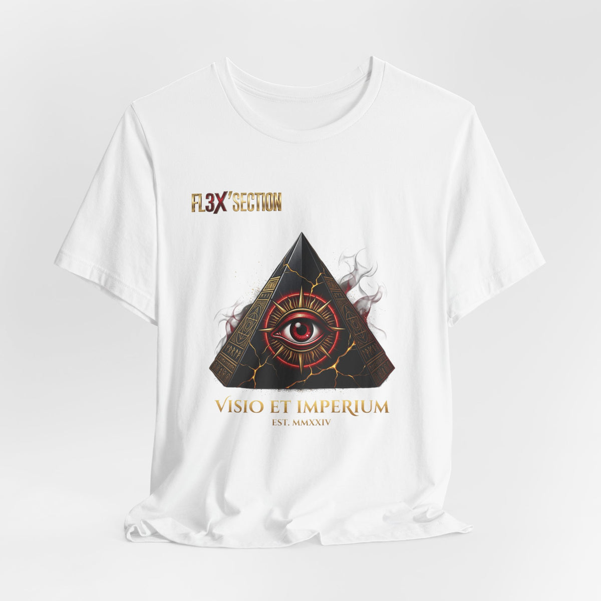 Occult Eye Pyramid Tee — "Visio et Imperium" Graphic T-Shirt
