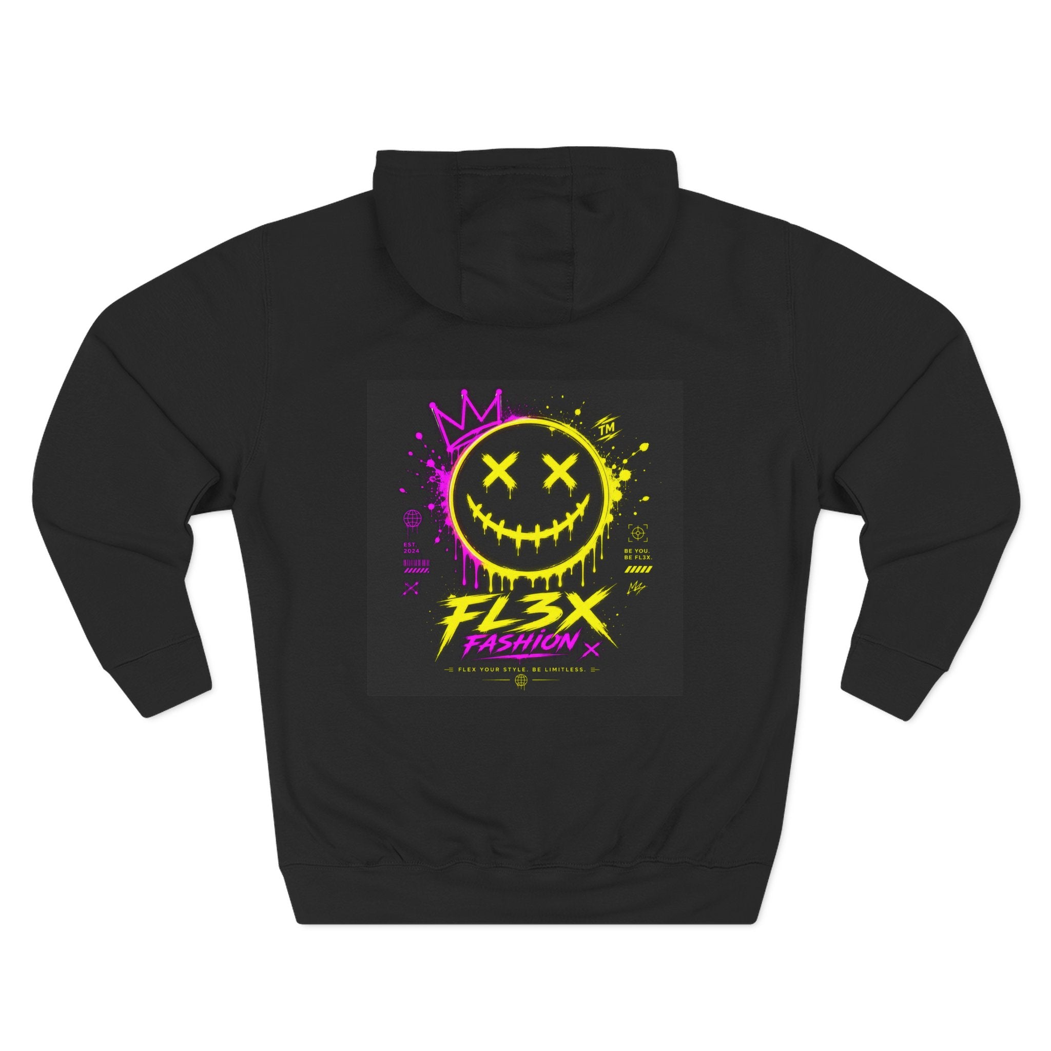 Smiley Neon Graphic Hoodie — FL3X Fashion Streetwear