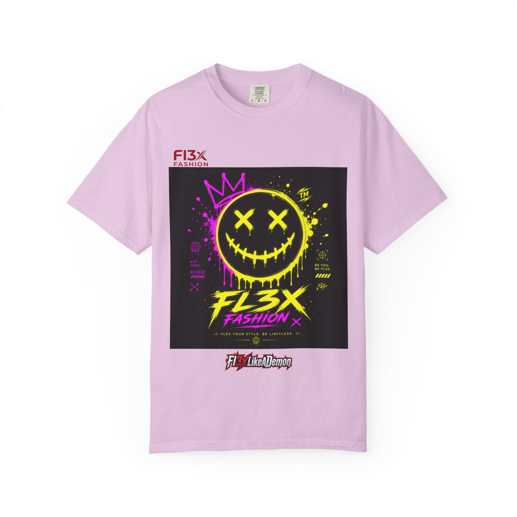 Graphic Tee — Neon Graffiti Smiley "FL3X Fashion"