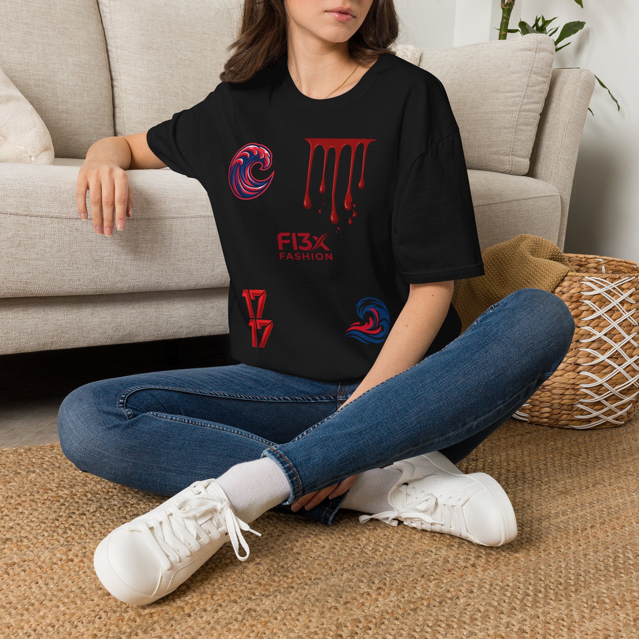 Graphic Tee — F13x Fashion Drip & Wave Design