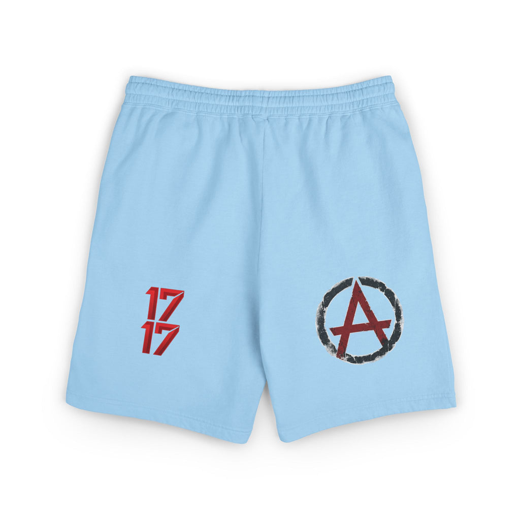 Conscious Symbol Fleece Sweat Shorts — Illuminati Triangle & Anarchy Graphic