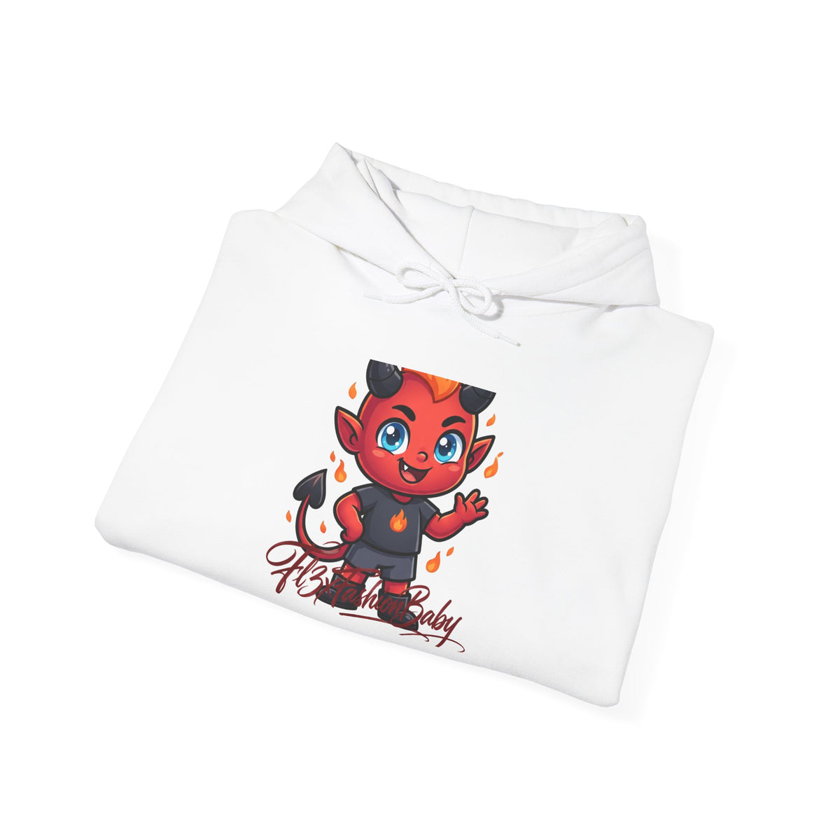 Devil Baby Cartoon Hoodie — Cute Red Demon Character "Playful Evil" Graphic Hoodie