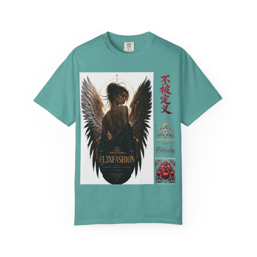 Angel Wings Graphic Tee — "FL3XFASHION" Gothic Streetwear T-Shirt