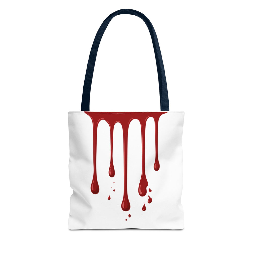 Dripping Blood Graphic Tote Bag — Red Horror Aesthetic Tote