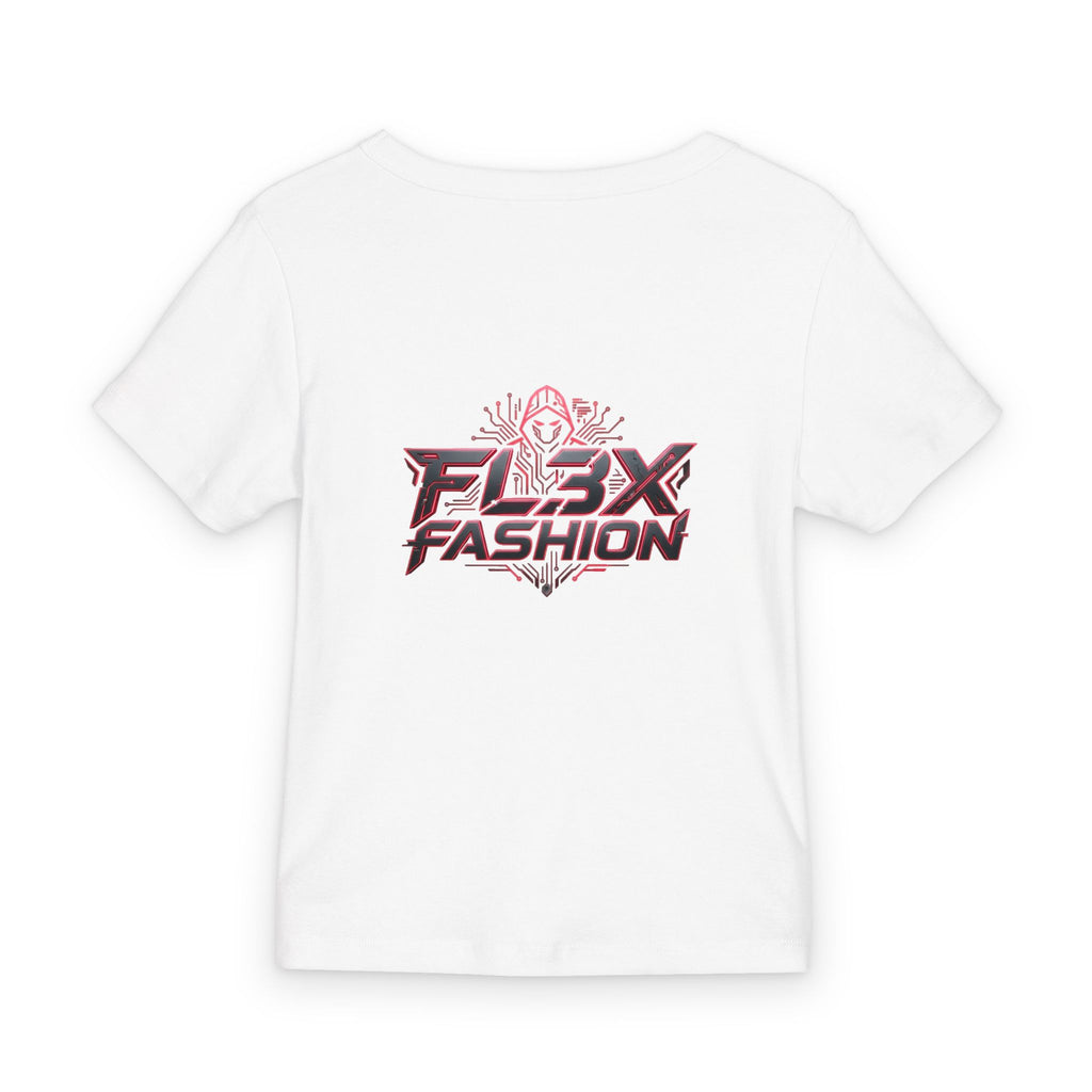 Baby Tee — Flex Fashion Pink Logo Ribbed Organic Tee