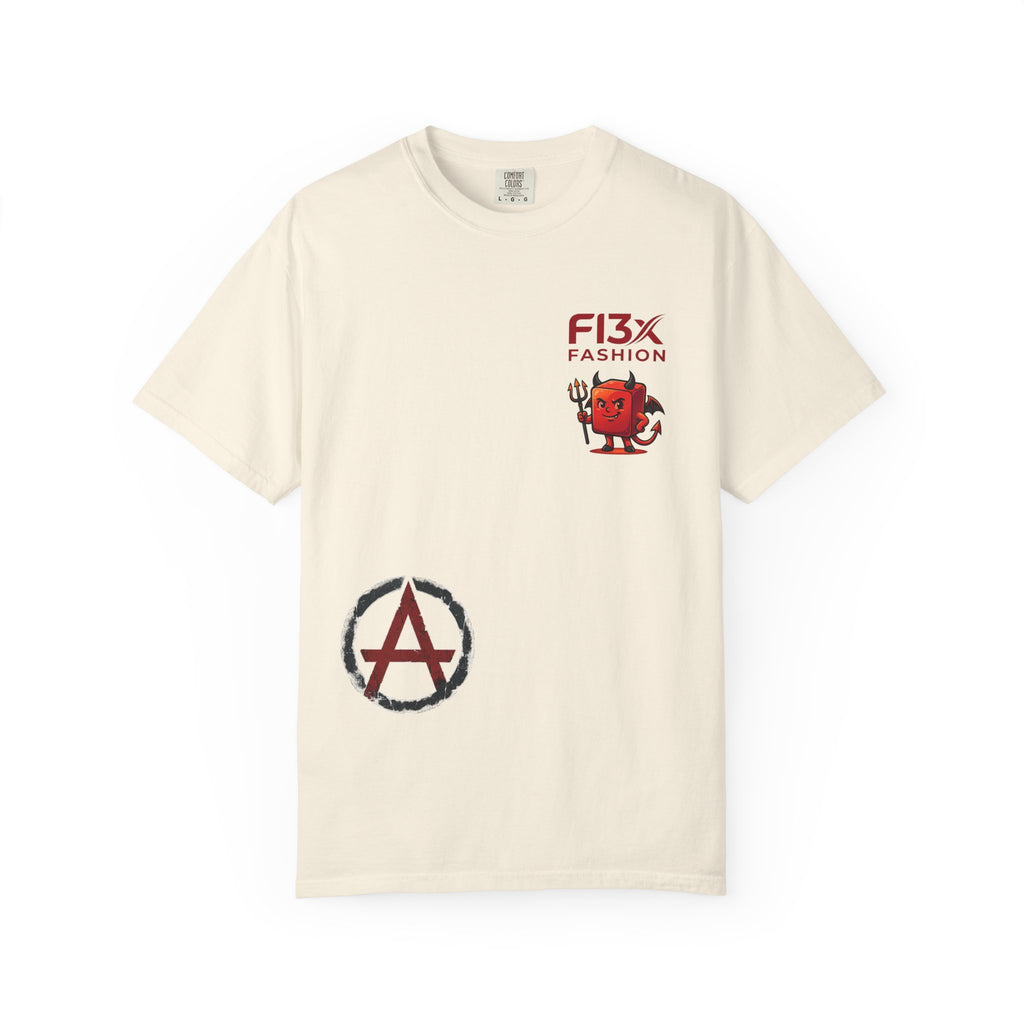 Graphic T-Shirt — Occult Pyramid Eye Design with 'Fix Fashion' Patch