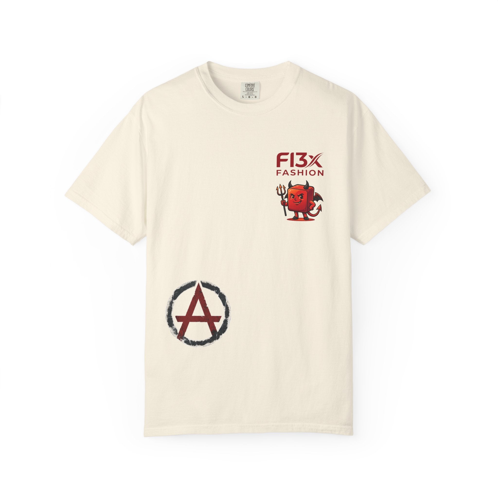 Graphic T-Shirt — Occult Pyramid Eye Design with 'Fix Fashion' Patch
