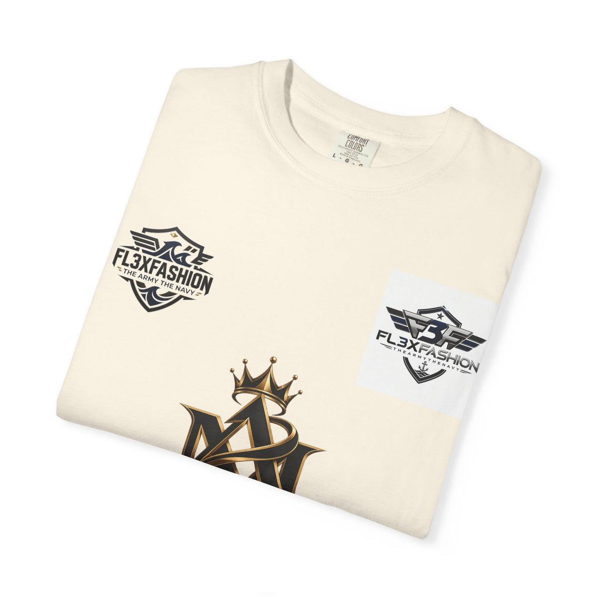 Graphic T-Shirt — Mythic Warrior Back Print with Crest Logos