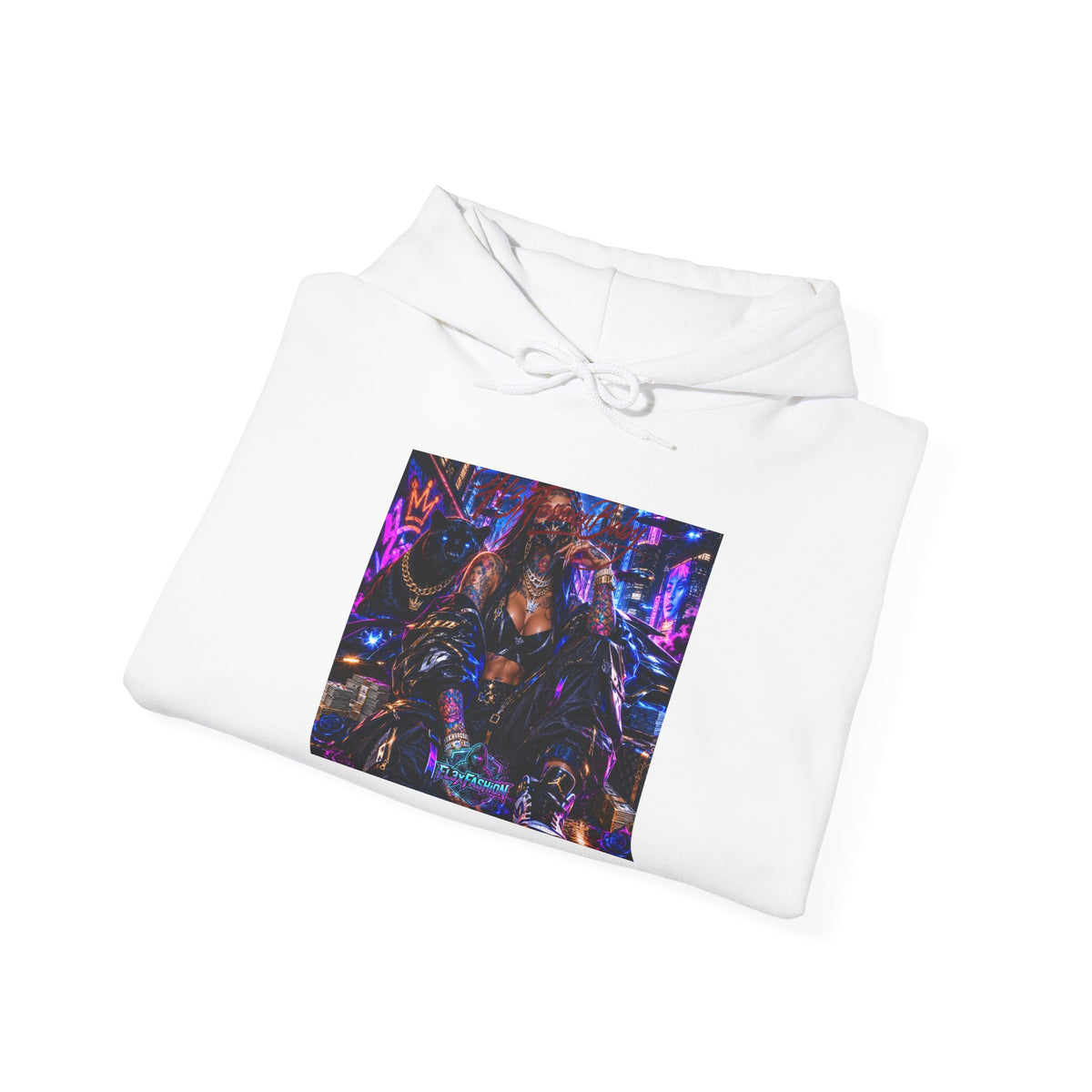 Cyberpunk Night Hoodie – Neon City Graphic Pullover