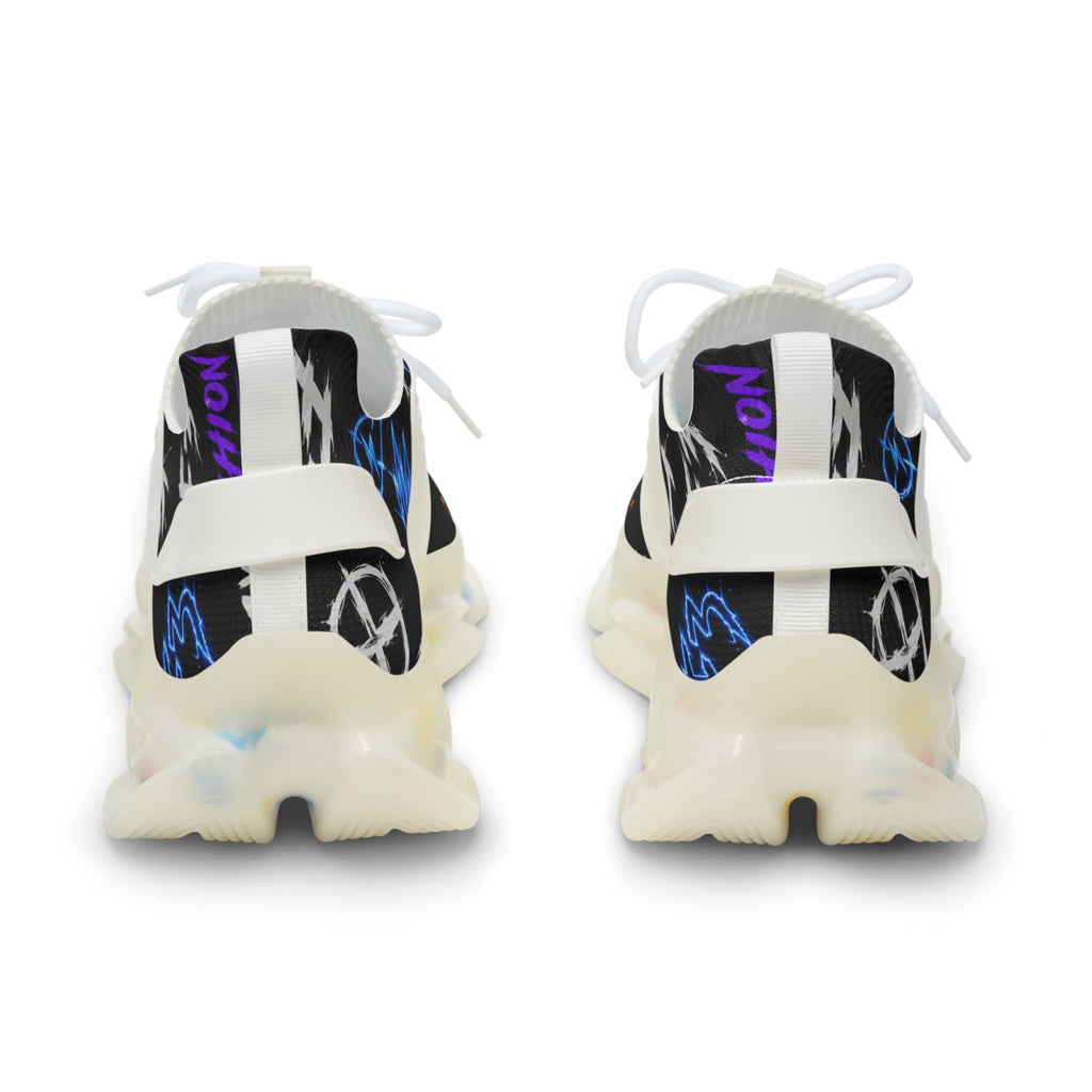 Men's Mesh Sneakers — Streetwear Graffiti Crown Print Athletic Shoes