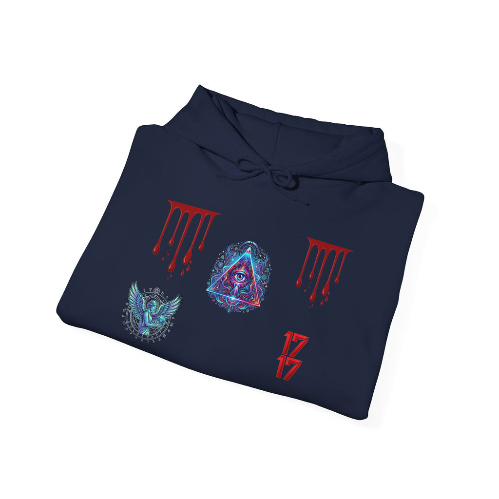 Hoodie — Gothic 1717 Dripping Symbols Pullover