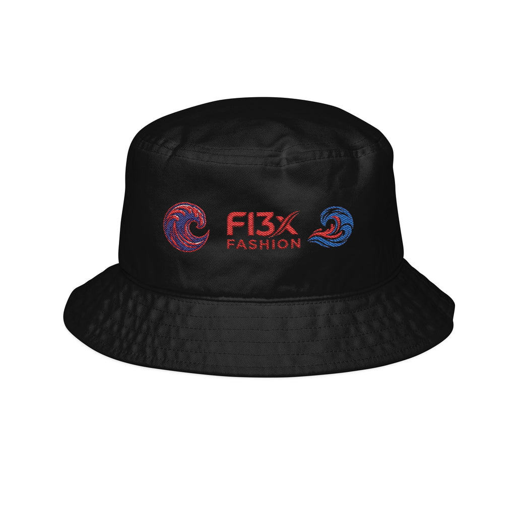 FI3X Fashion Embroidered Bucket Hat – Trendy Logo Streetwear