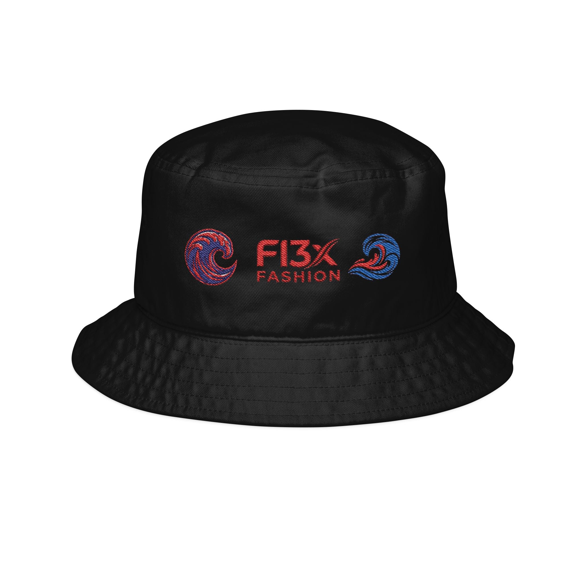 FI3X Fashion Embroidered Bucket Hat – Trendy Logo Streetwear