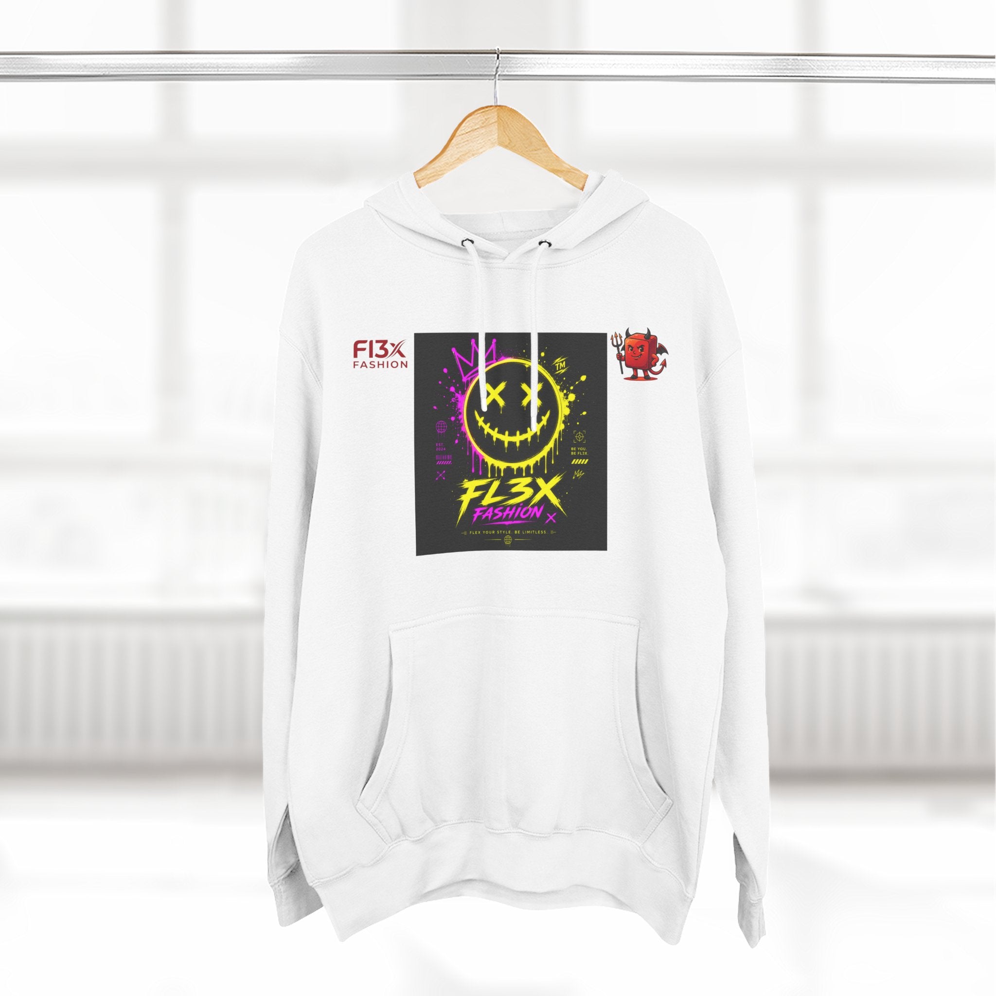 Smiley Neon Graphic Hoodie — FL3X Fashion Streetwear