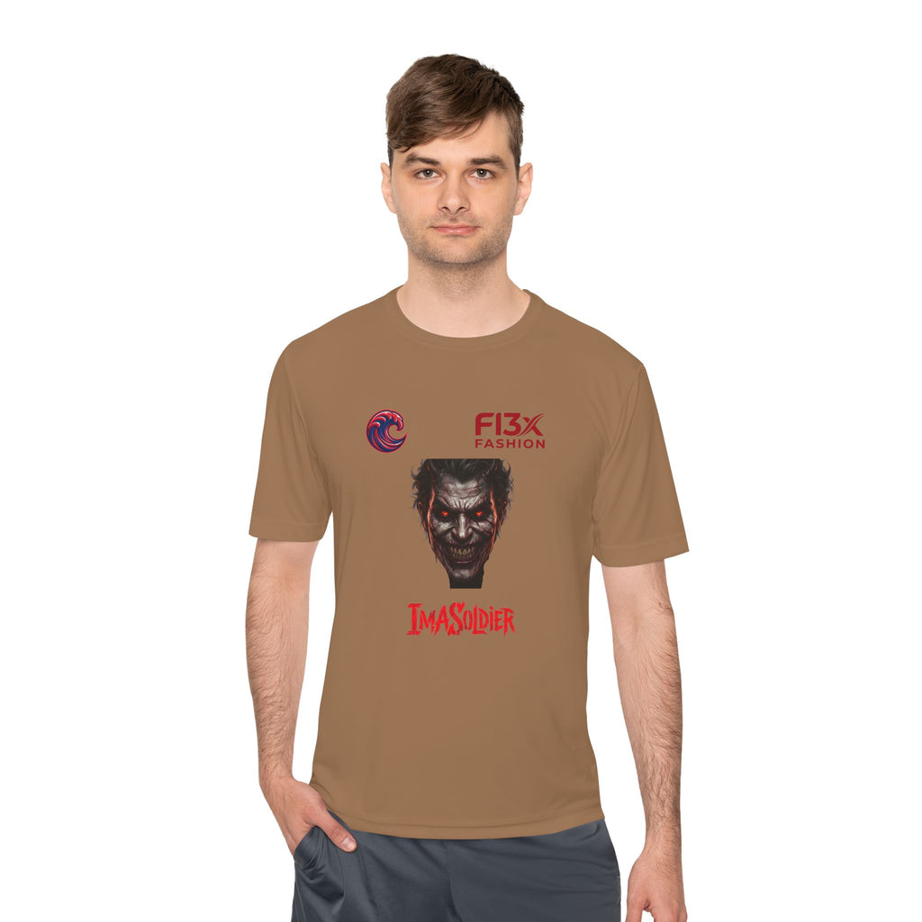 ImaSoldier Graphic Tee — Dark Joker Face Logo Moisture‑Wicking Shirt