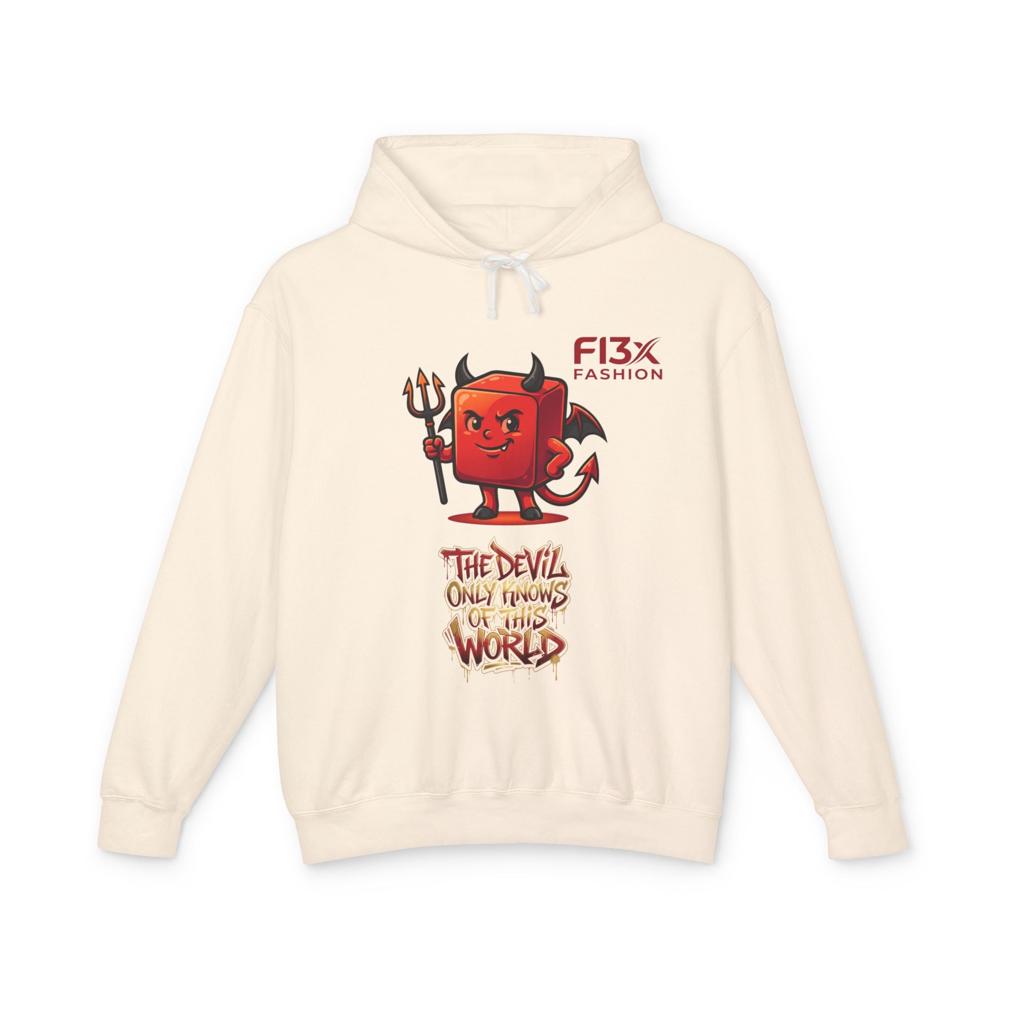 Devil Graphic Hoodie — "The Devil Only Knows of This World" Streetwear Sweatshirt