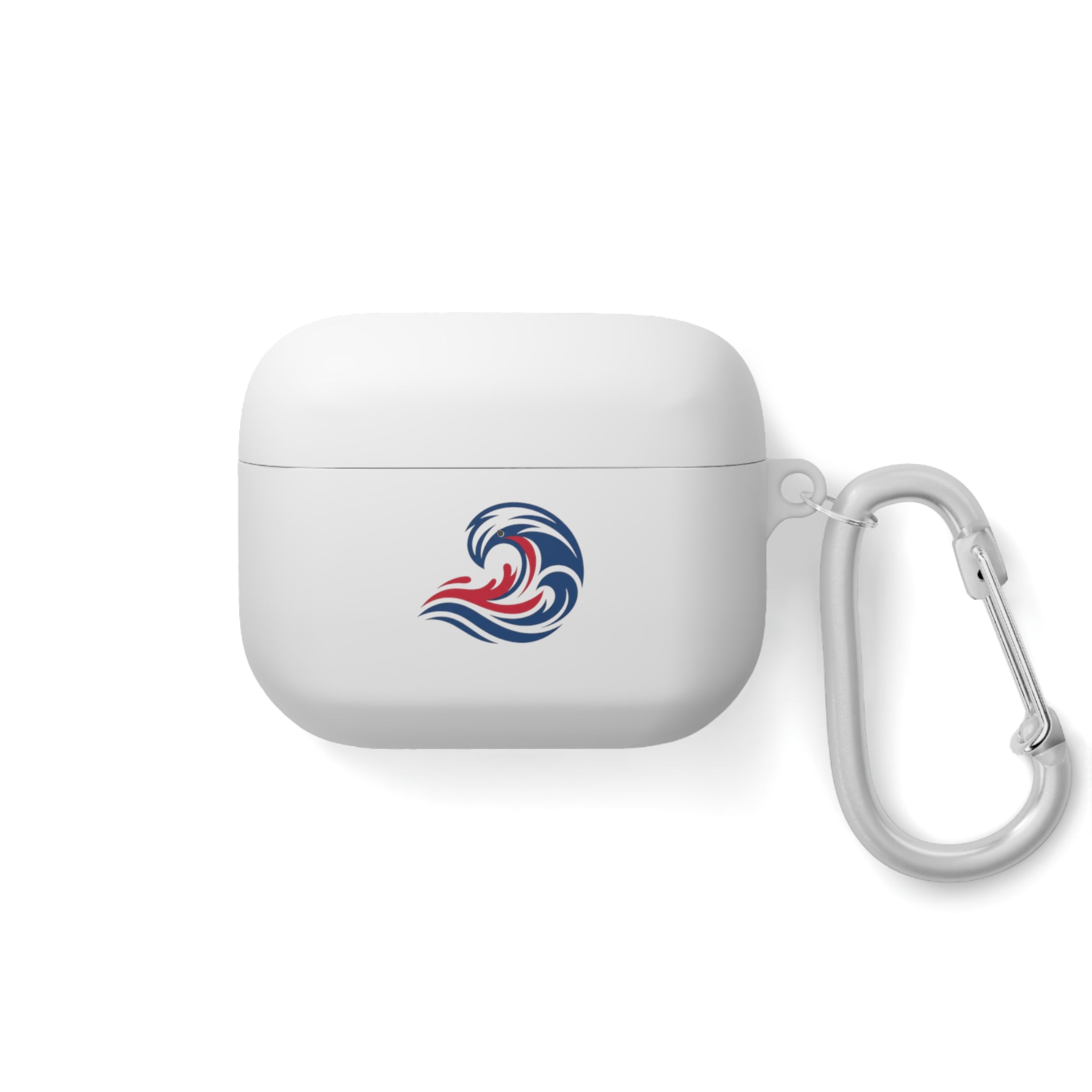 Wave Crest AirPods Case Cover - Patriotic Red White Blue Swirl