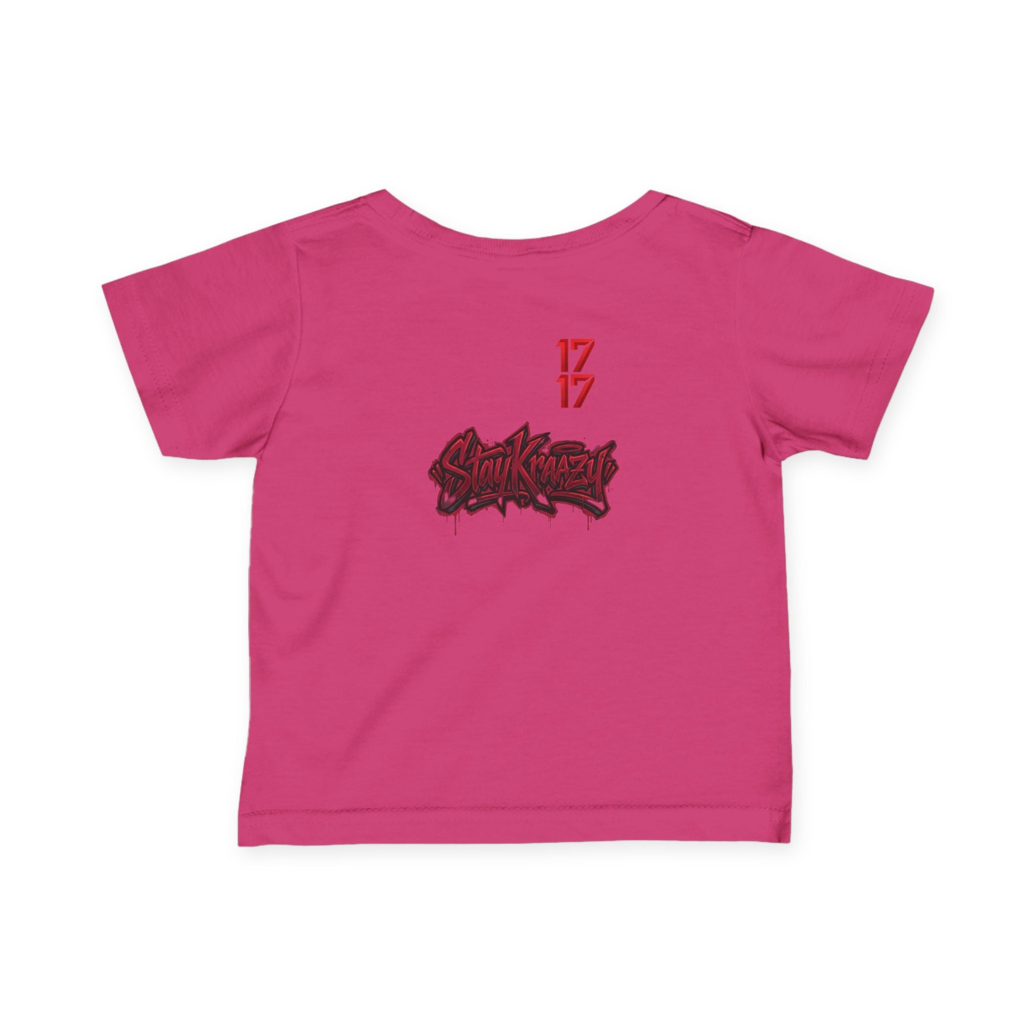 Infant Tee — Red Graffiti "17/17" Street Style Baby Shirt