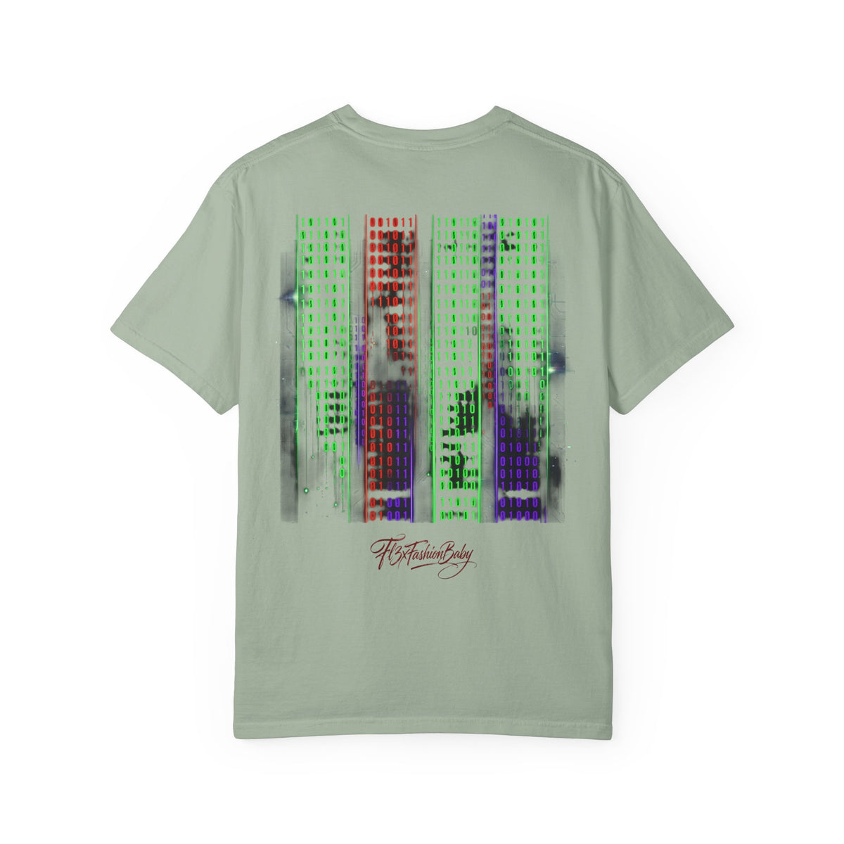 Graphic T-Shirt — Futuristic Cityscape Design with Japanese Calligraphy