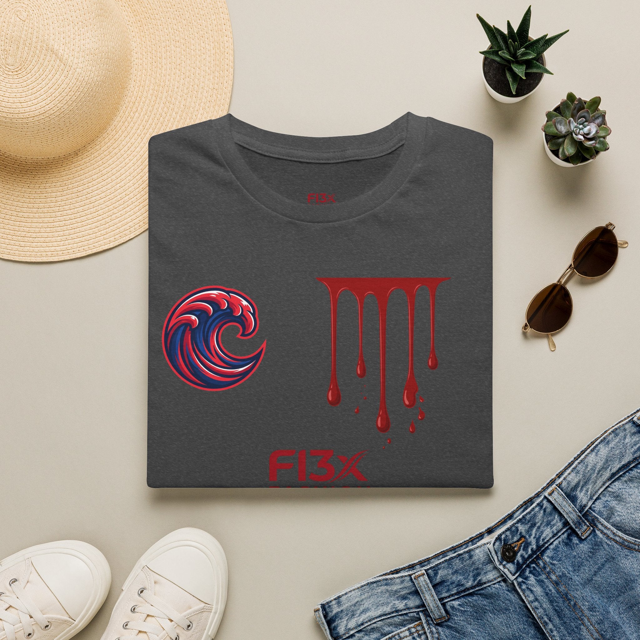 Graphic Tee — F13x Fashion Drip & Wave Design