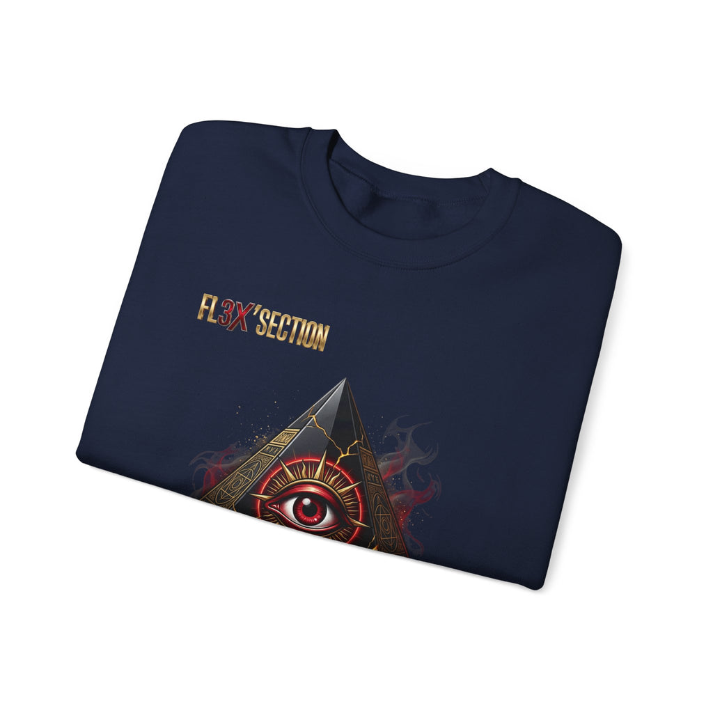All-Seeing Eye Pyramid Sweatshirt — "Visio Et Imperium" Graphic Crewneck