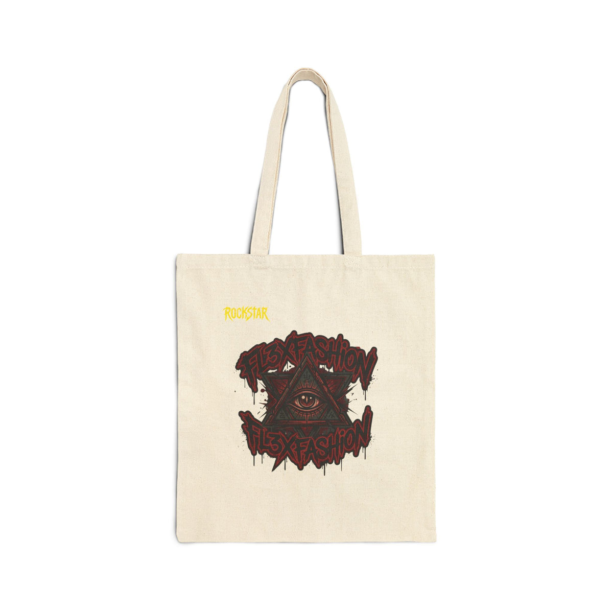 Occult Pug Canvas Tote — 'Eye of Pug' Gothic Cotton Bag