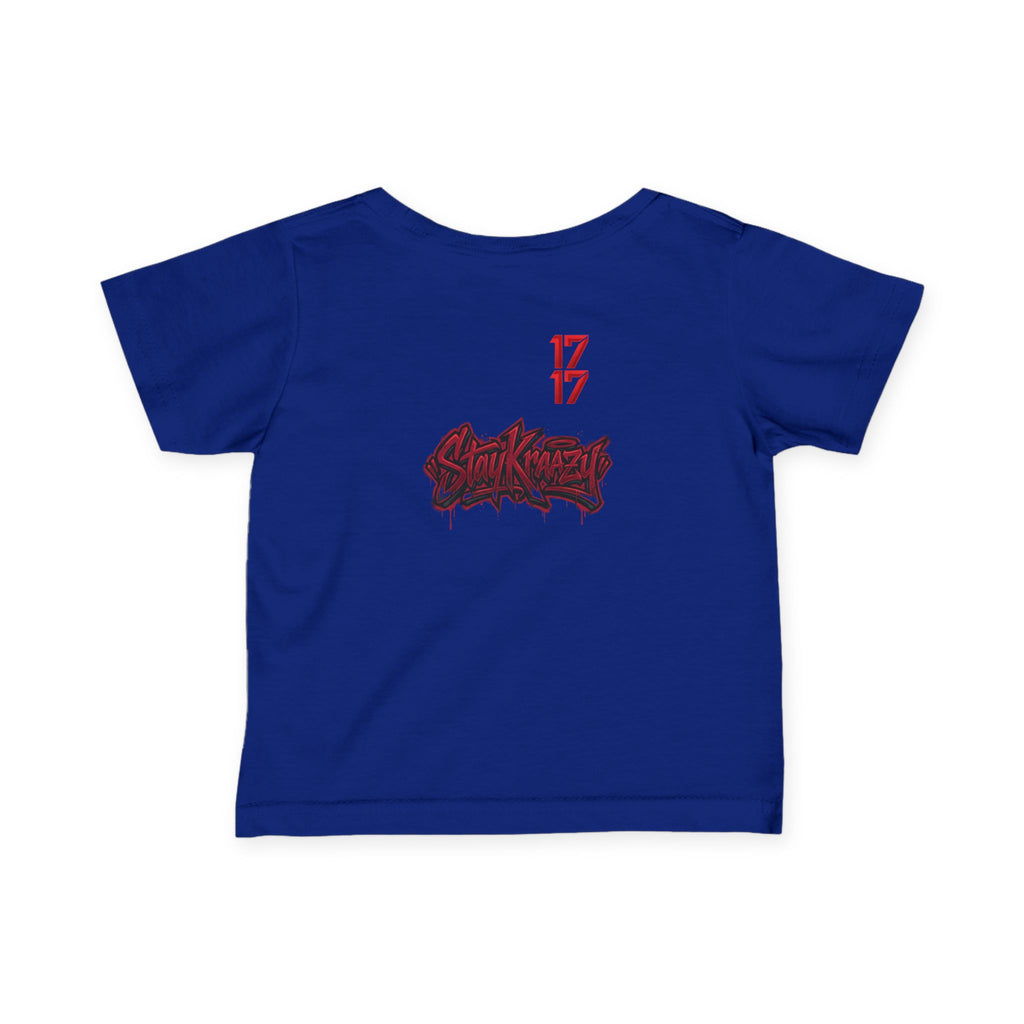 Infant Tee — Red Graffiti "17/17" Street Style Baby Shirt