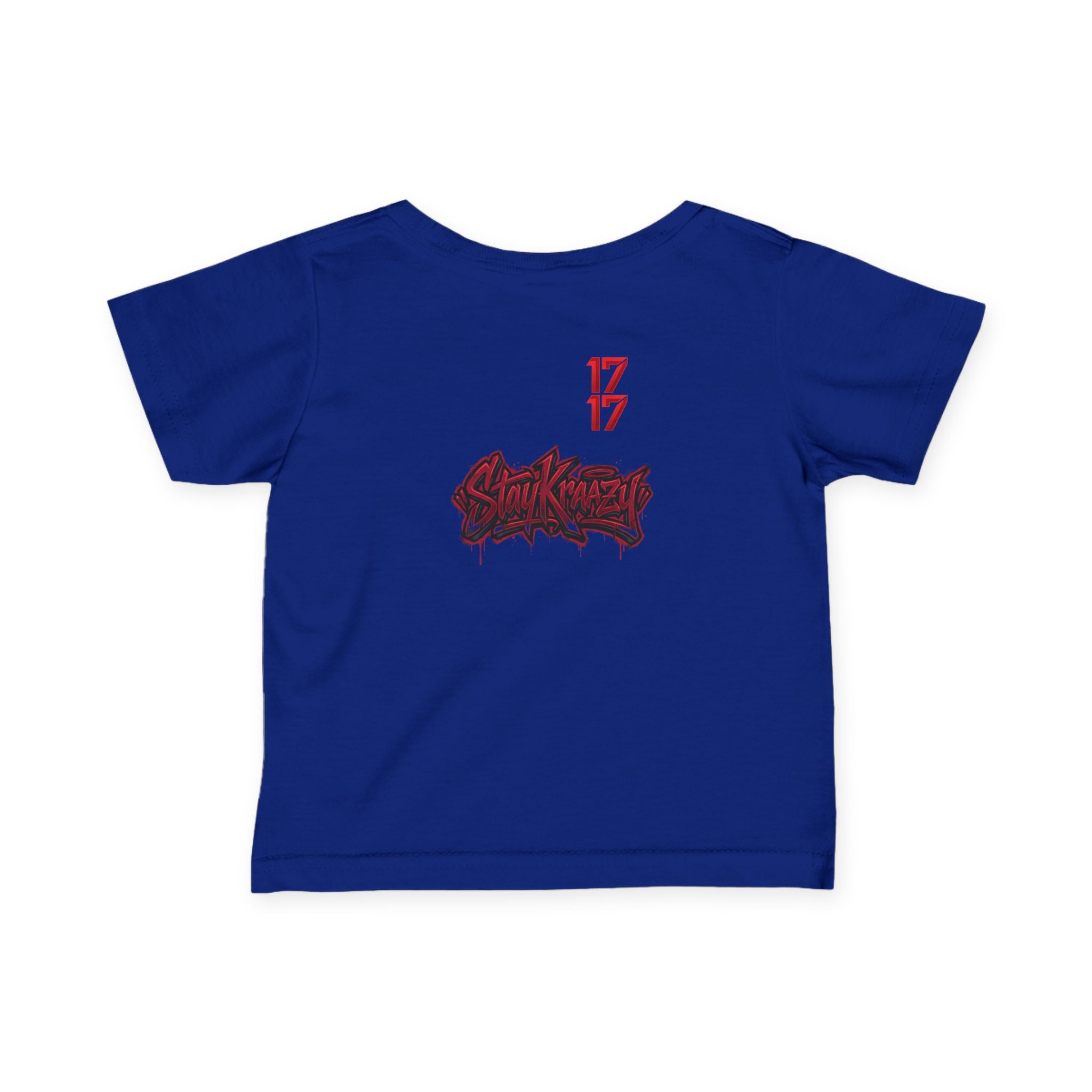 Infant Tee — Red Graffiti "17/17" Street Style Baby Shirt