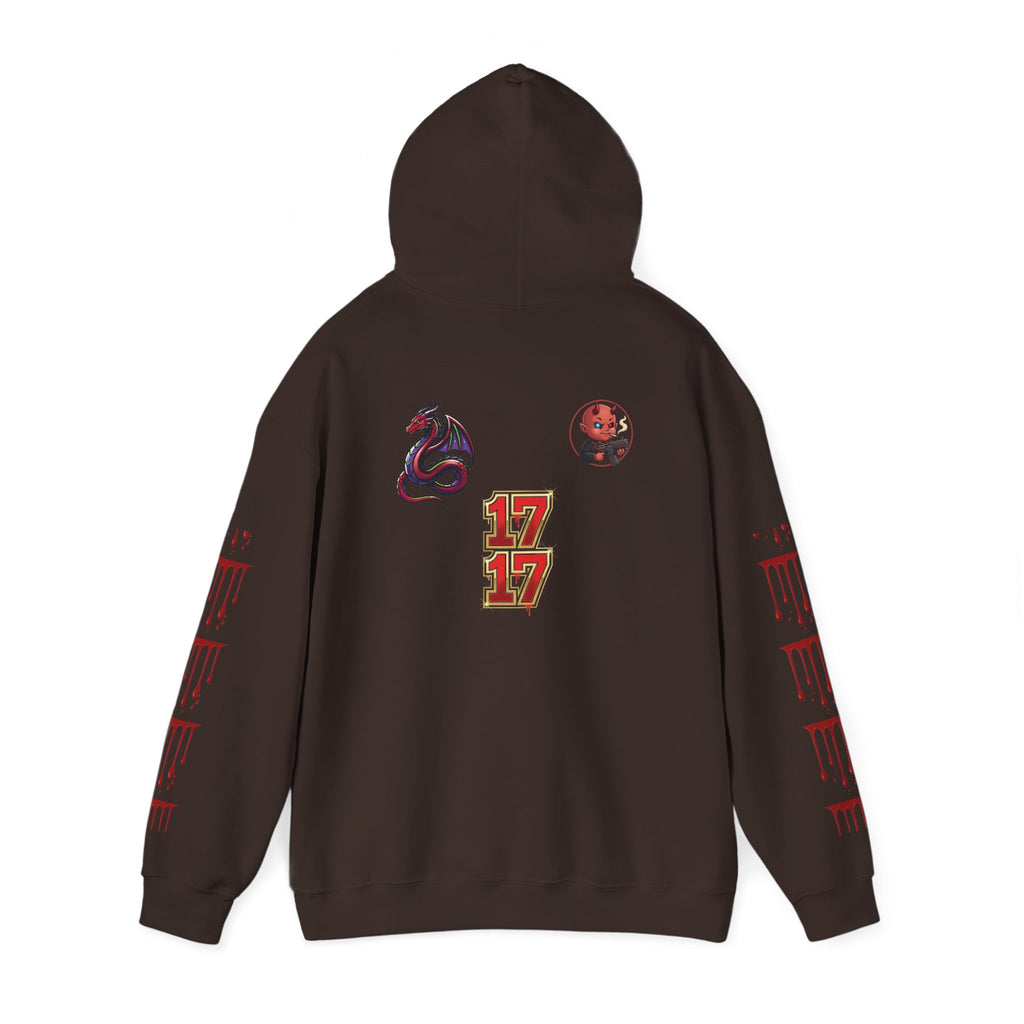 Hoodie — Gothic 1717 Dripping Symbols Pullover
