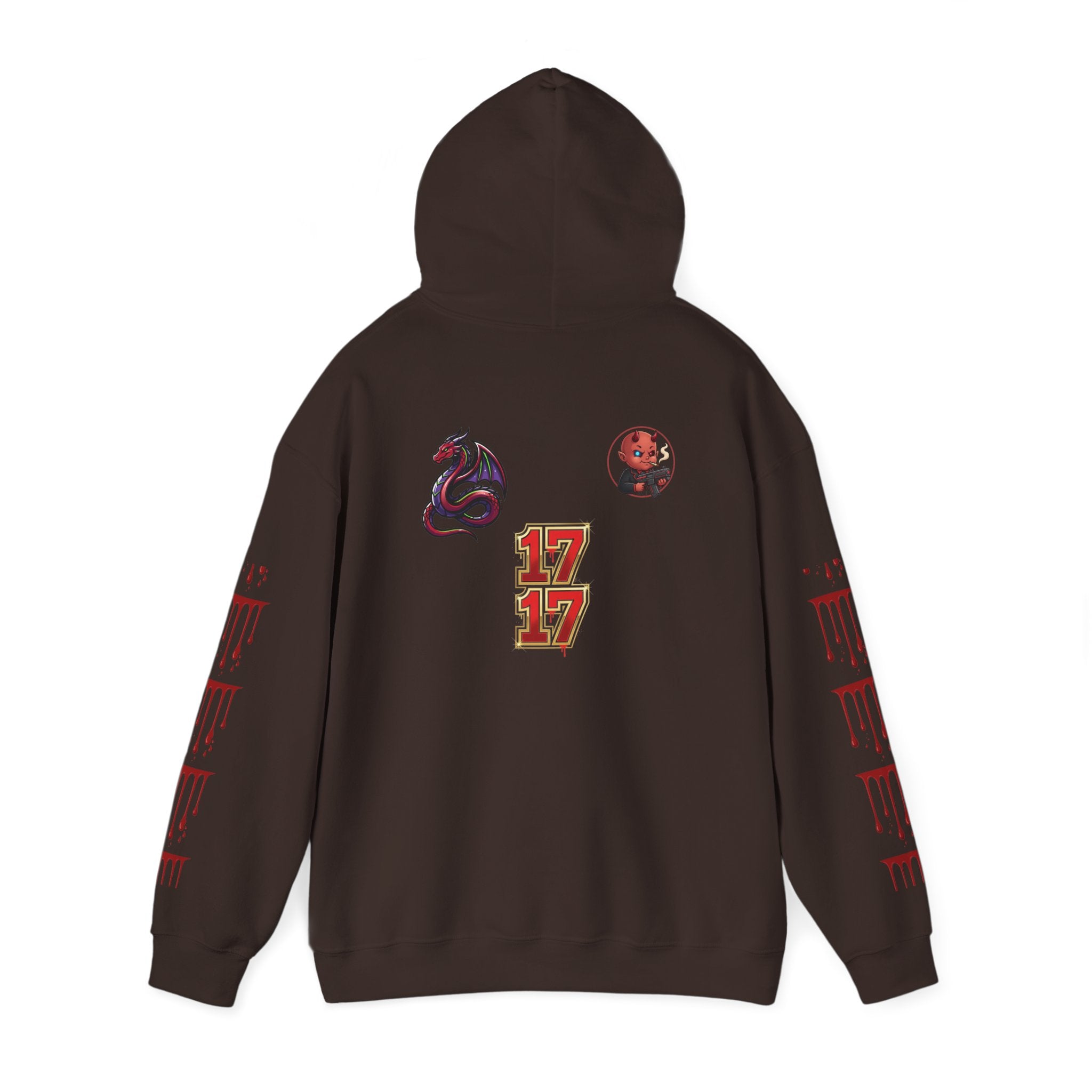 Hoodie — Gothic 1717 Dripping Symbols Pullover
