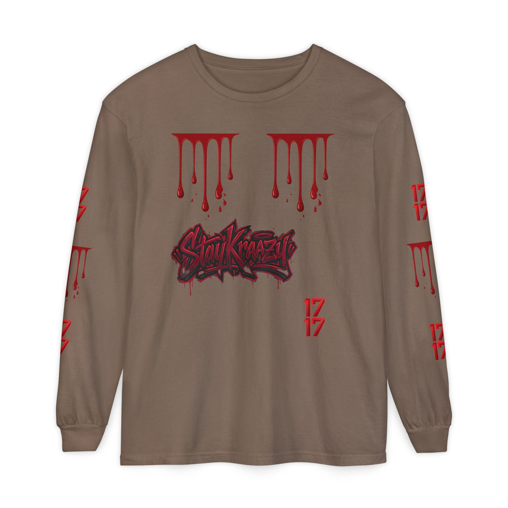Blood Drip Graphic Long Sleeve Tee