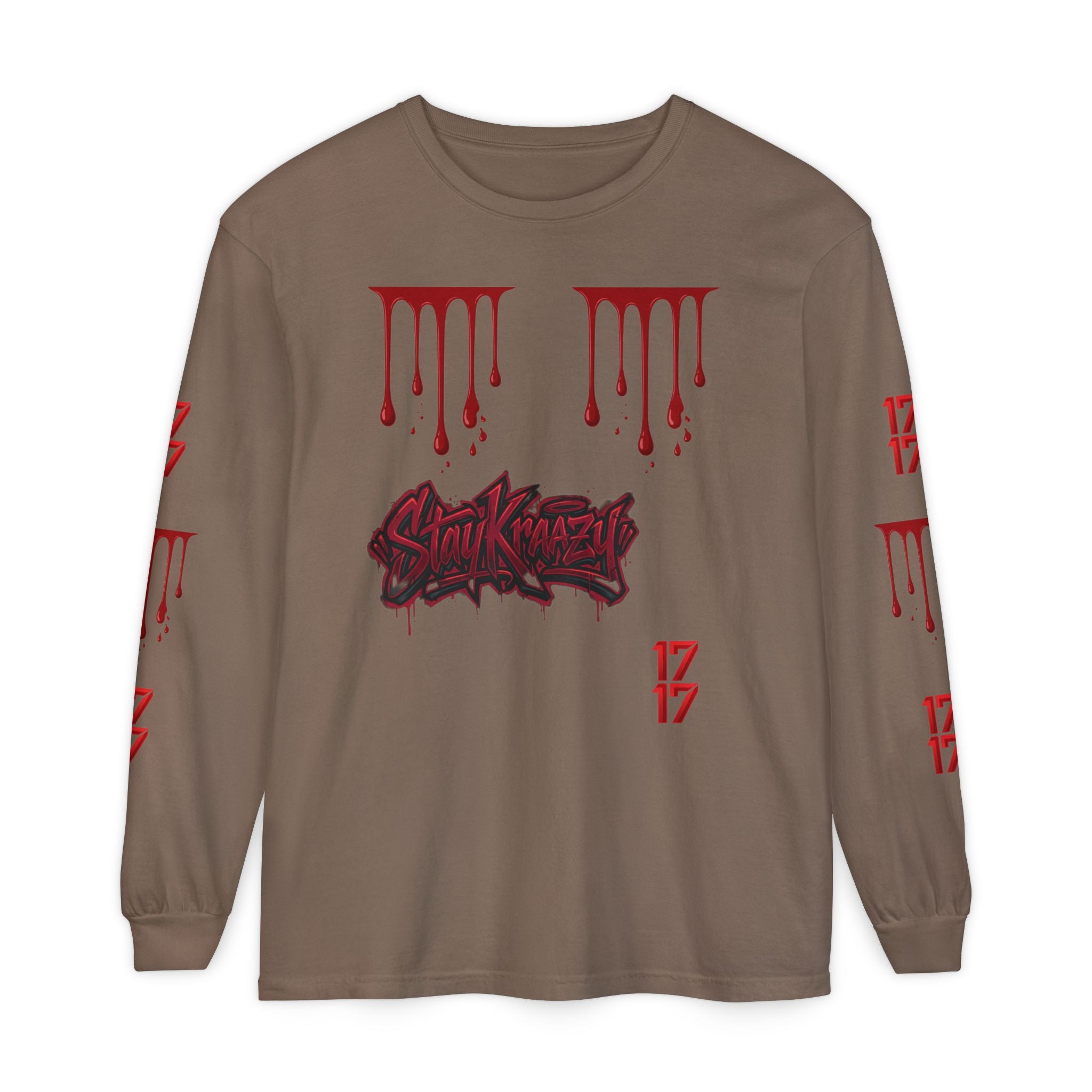 Blood Drip Graphic Long Sleeve Tee