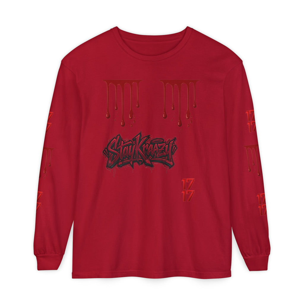 Blood Drip Graphic Long Sleeve Tee