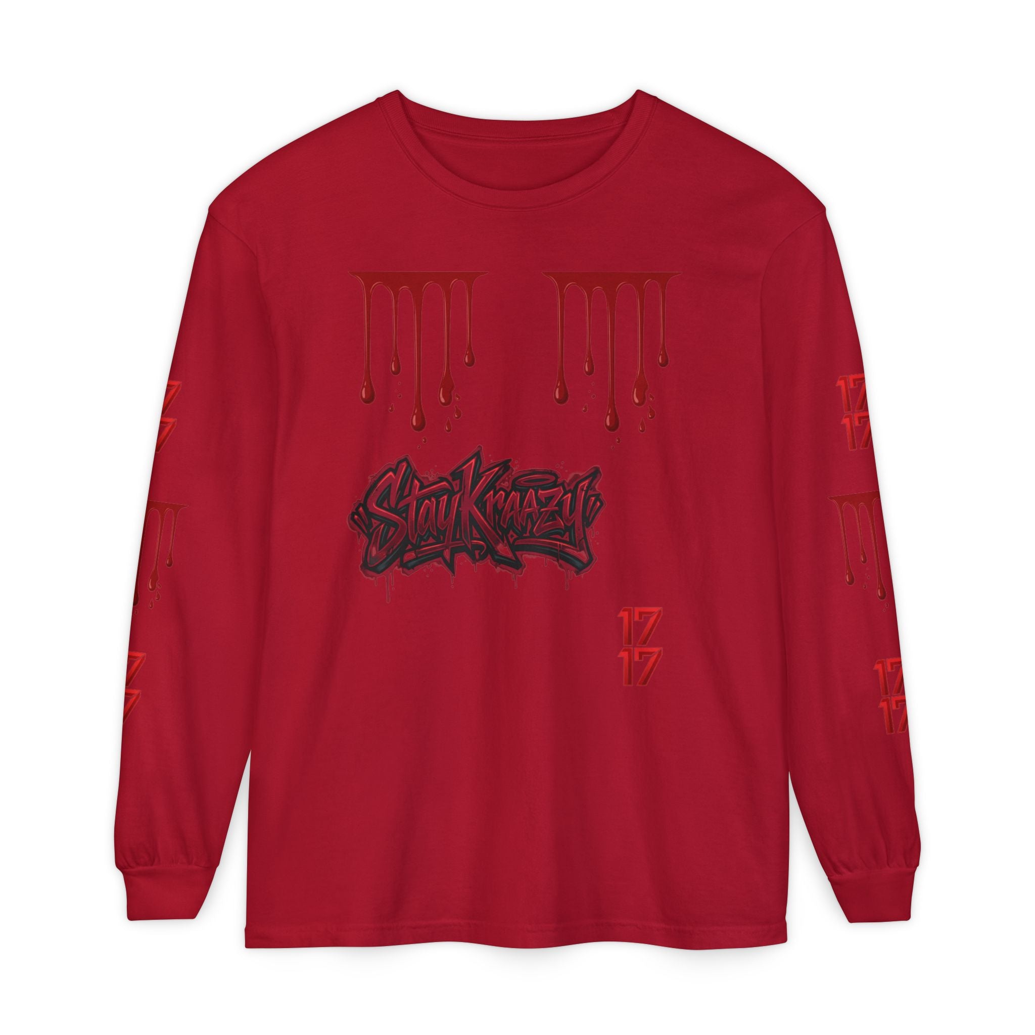 Blood Drip Graphic Long Sleeve Tee