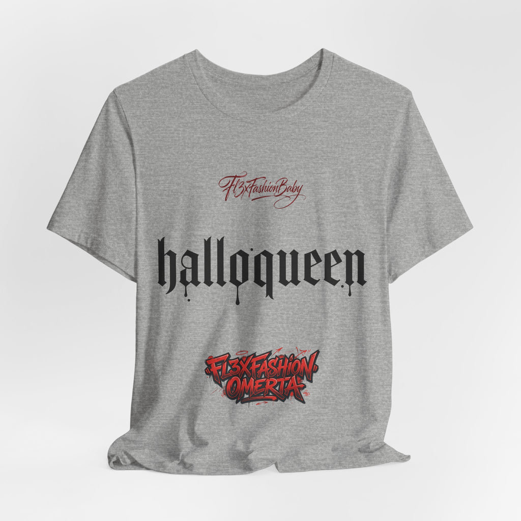 Halloqueen Gothic Tee — 'Halloqueen' Graphic Halloween T-Shirt
