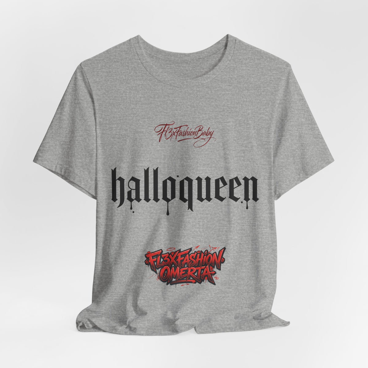 Halloqueen Gothic Tee — 'Halloqueen' Graphic Halloween T-Shirt